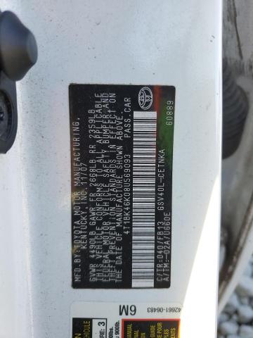 4T1BK46K08U569093 - 2008 TOYOTA CAMRY LE WHITE photo 12