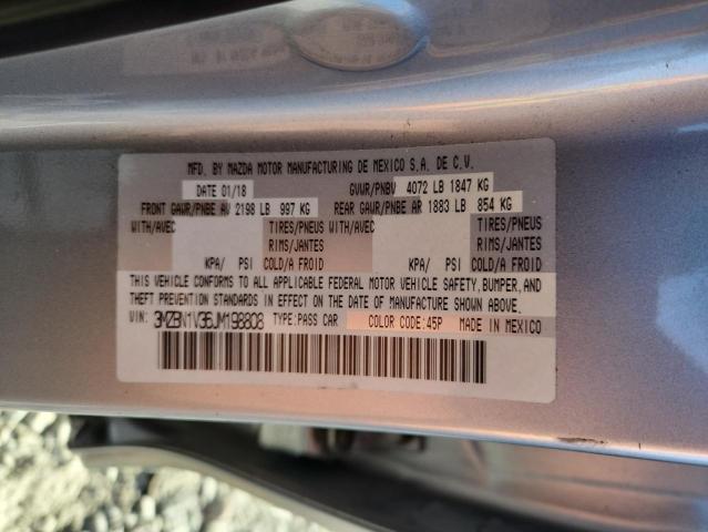 3MZBN1V36JM198808 - 2018 MAZDA 3 TOURING Silber Foto 12