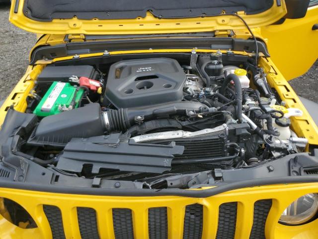 1C4HJXDNXKW525369 - 2019 JEEP WRANGLER U SPORT YELLOW photo 12