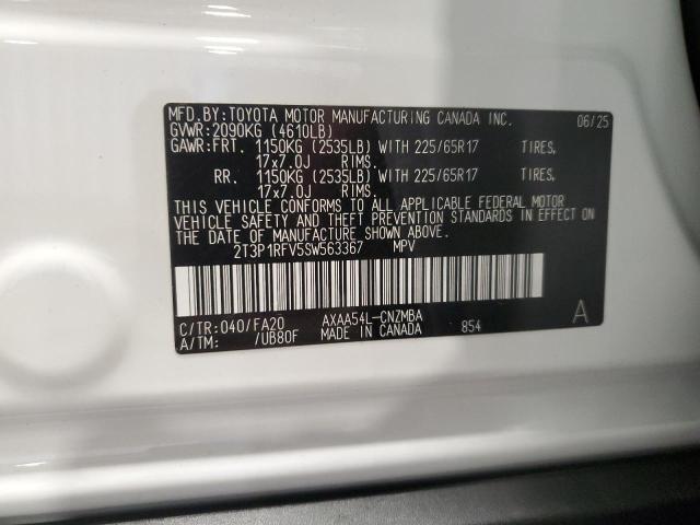 2T3P1RFV5SW563367 - 2025 TOYOTA RAV4 XLE 白色 照片 14