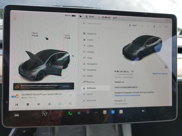 5YJYGAEE2MF239579 - 2021 TESLA MODEL Y GRAY photo 9