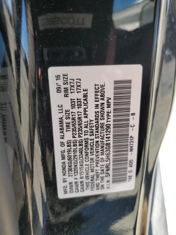 5FNRL5H63GB141290 - 2016 HONDA ODYSSEY EXL BLACK photo 13