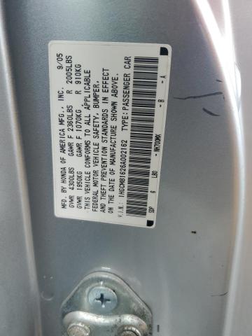 1HGCM81626A002162 - 2006 HONDA ACCORD EX SILVER photo 12