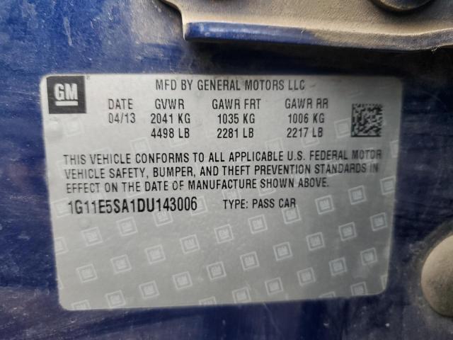 1G11E5SA1DU143006 - 2013 CHEVROLET MALIBU 2LT BLUE photo 12