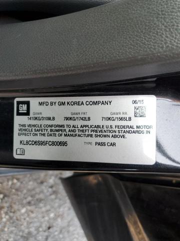 KL8CD6S95FC800695 - 2015 CHEVROLET SPARK 1LT BLACK photo 12