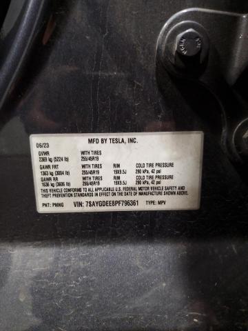 7SAYGDEE8PF796361 - 2023 TESLA MODEL Y GRAY photo 13