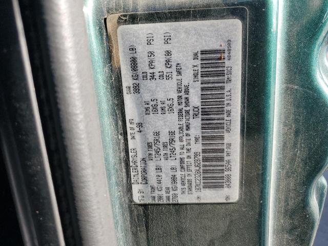 1B7KC23Z8XJ628799 - 1999 DODGE RAM 2500 GREEN photo 12