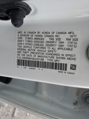 2HKRW6H39JH201388 - 2018 HONDA CR-V LX Ağ foto 14