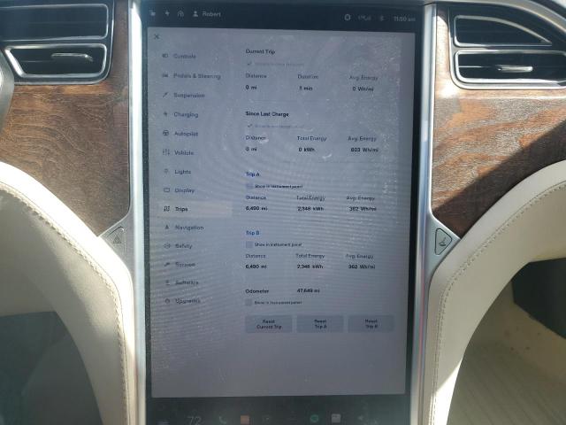 5YJSA1E23JF245156 - 2018 TESLA MODEL S أزرق صورة 9