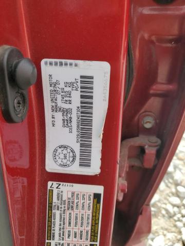 5Y2SL65868Z407104 - 2008 PONTIAC VIBE ბურგუნდია ფოტო 12