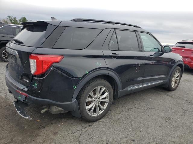 1FMSK8DH9MGA36683 - 2021 FORD EXPLORER XLT أسود صورة 3