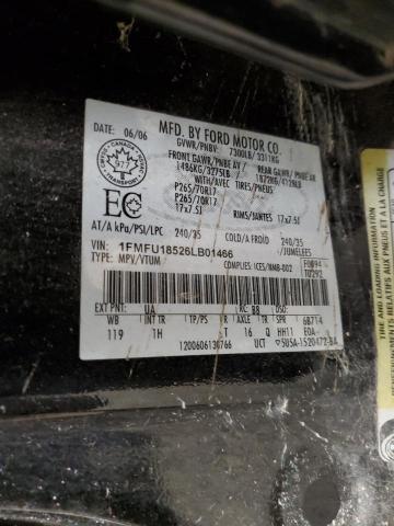 1FMFU18526LB01466 - 2006 FORD EXPEDITION EDDIE BAUER 黑色 照片 13