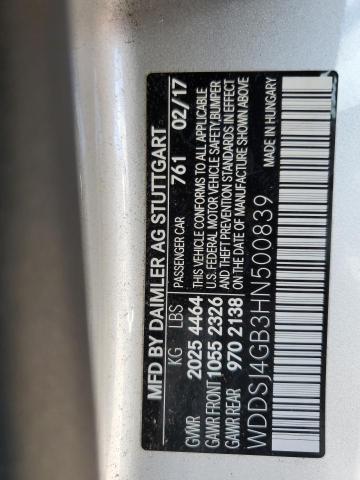 WDDSJ4GB3HN500839 - 2017 MERCEDES-BENZ CLA 250 4MATIC SILVER photo 12