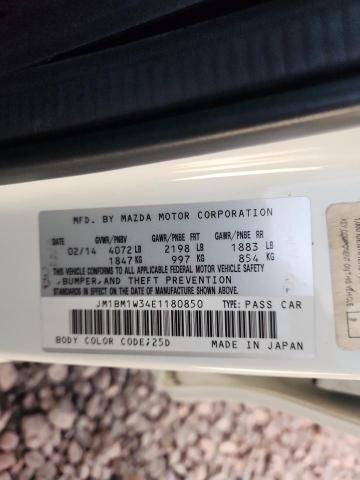 JM1BM1W34E1180850 - 2014 MAZDA 3 GRAND TOURING WHITE photo 12