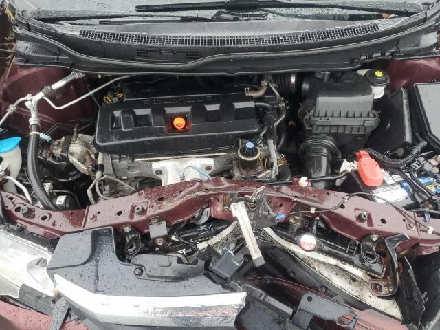 2HGFB2F82CH535877 - 2012 HONDA CIVIC EX MAROON photo 11