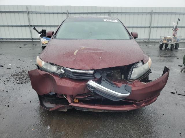 2HGFB2F82CH535877 - 2012 HONDA CIVIC EX MAROON photo 5
