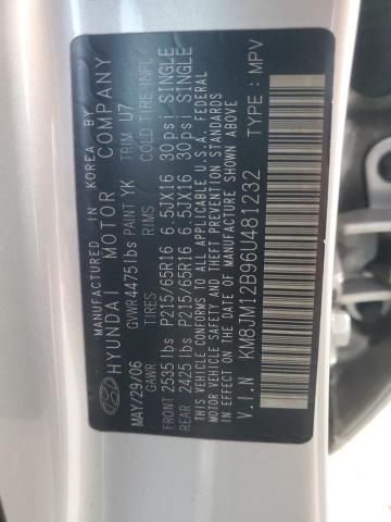 KM8JM12B96U481232 - 2006 HYUNDAI TUCSON GL 银色 照片 13