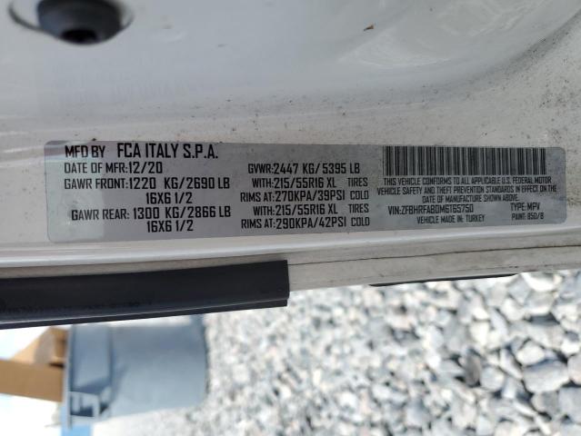 ZFBHRFAB0M6T65750 - 2021 RAM PROMASTER Белый фото 13