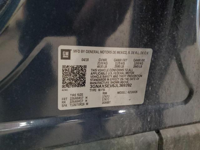 3GNAXSEV6JL369392 - 2018 CHEVROLET EQUINOX LT Bleu photo 13