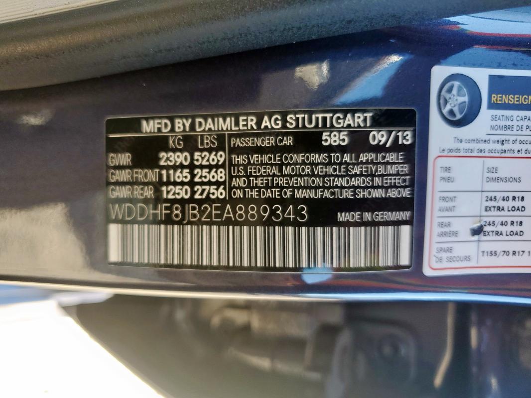 WDDHF8JB2EA889343 - 2014 MERCEDES-BENZ E 350 4MATIC GRAY photo 13