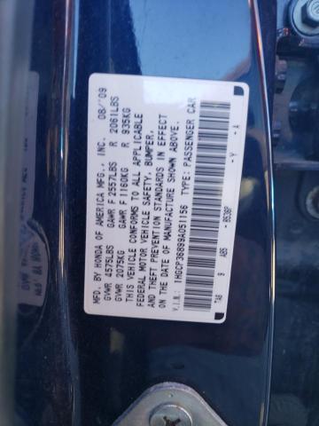 1HGCP36899A051156 - 2009 HONDA ACCORD EXL BLUE photo 12