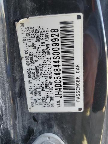 JH4DC54844S009928 - 2004 ACURA RSX BLACK photo 12