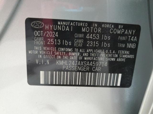 KMHL24JAXSA459714 - 2025 HYUNDAI SONATA SE SILVER photo 12