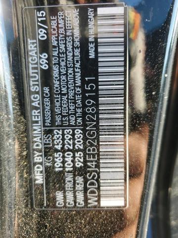 WDDSJ4EB2GN289151 - 2016 MERCEDES-BENZ CLA 250 BLACK photo 12