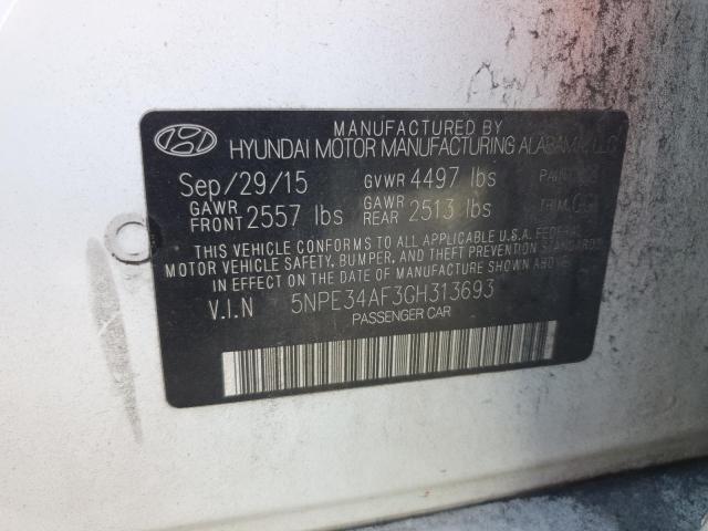 5NPE34AF3GH313693 - 2016 HYUNDAI SONATA SPORT თეთრი ფოტო 12