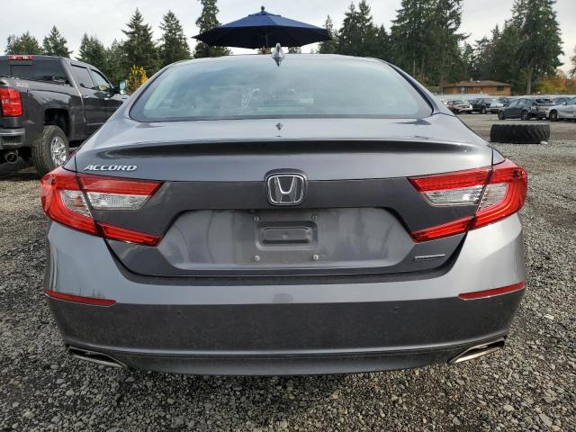 1HGCV1F91JA076818 - 2018 HONDA ACCORD TOURING Сұр фото 6