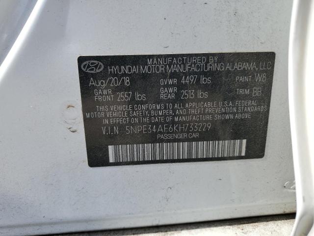 5NPE34AF6KH733229 - 2019 HYUNDAI SONATA LIMITED თეთრი ფოტო 13