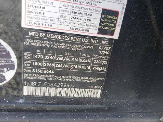 4JGBF71E48A299827 - 2008 MERCEDES-BENZ GL 450 4MATIC BLACK photo 13