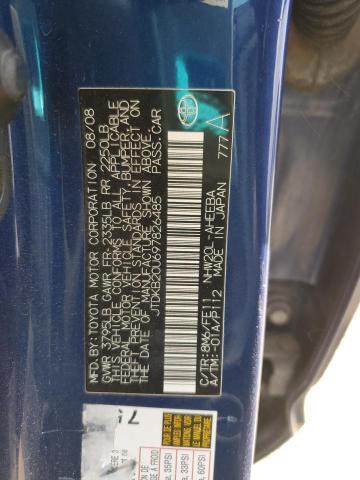 JTDKB20U697826485 - 2009 TOYOTA PRIUS 蓝色 照片 13