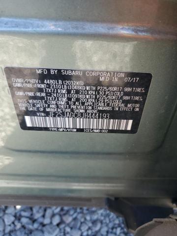 JF2SJAGC8JH444193 - 2018 SUBARU FORESTER 2.5I PREMIUM Vert photo 13