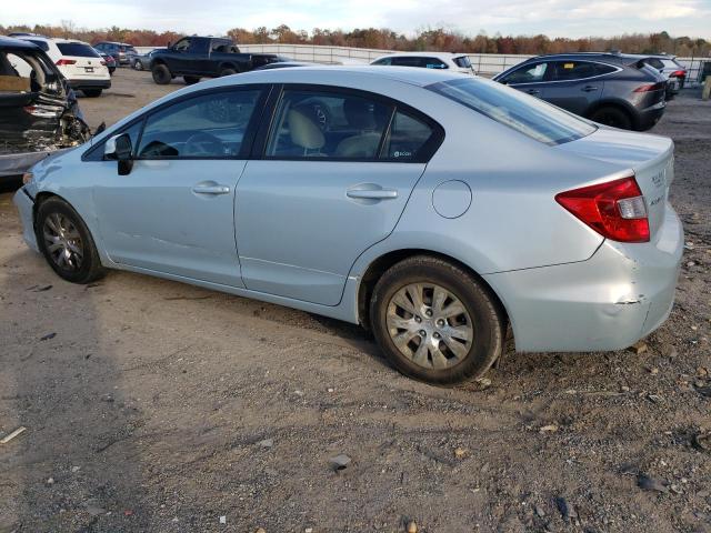 19XFB2F54CE025823 - 2012 HONDA CIVIC LX BLUE photo 2