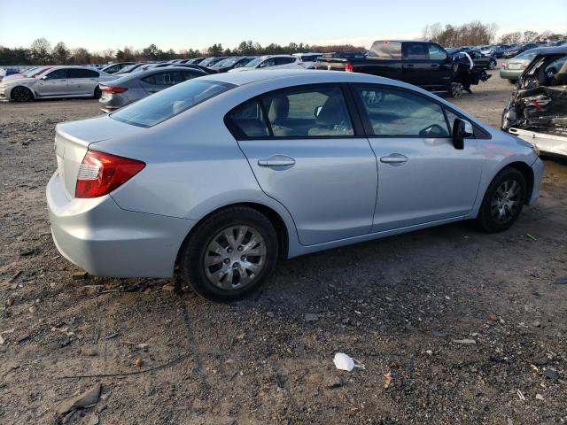 19XFB2F54CE025823 - 2012 HONDA CIVIC LX BLUE photo 3