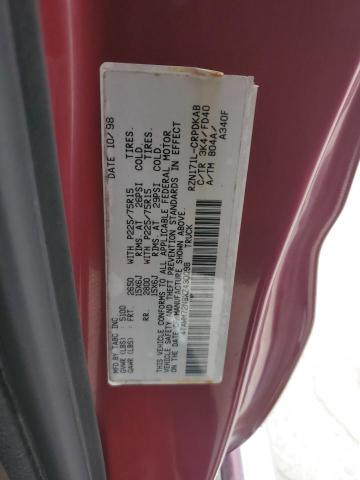 4TAWM72N8XZ430098 - 1999 TOYOTA TACOMA XTRACAB 栗色 照片 12