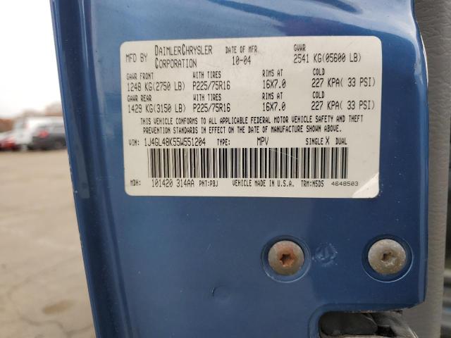 1J4GL48K55W551204 - 2005 JEEP LIBERTY SPORT 蓝色 照片 13