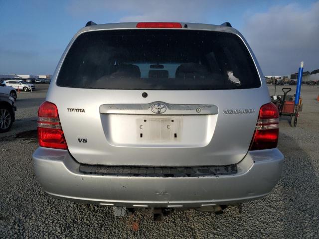 JTEGF21A810021000 - 2001 TOYOTA HIGHLANDER SILVER photo 6