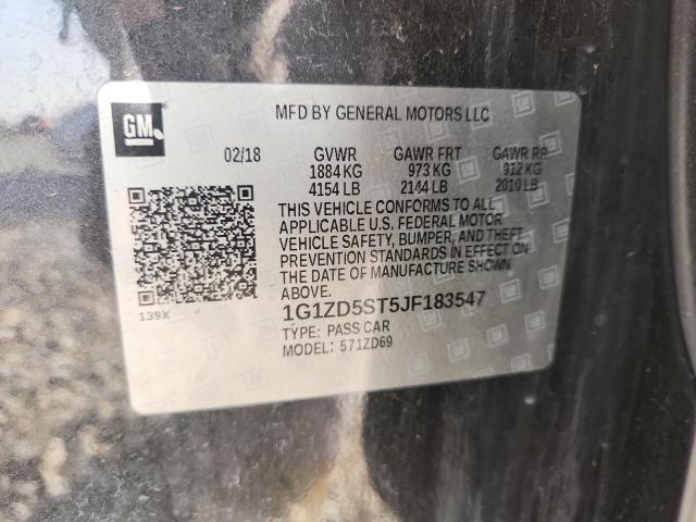 1G1ZD5ST5JF183547 - 2018 CHEVROLET MALIBU LT 黑色 照片 13