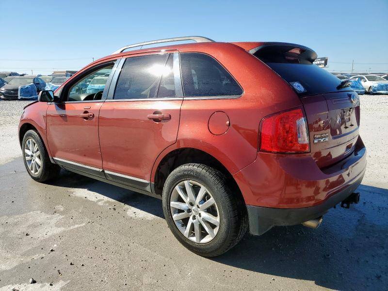 2FMDK3JC2EBA65391 - 2014 FORD EDGE SEL ORANGE photo 2