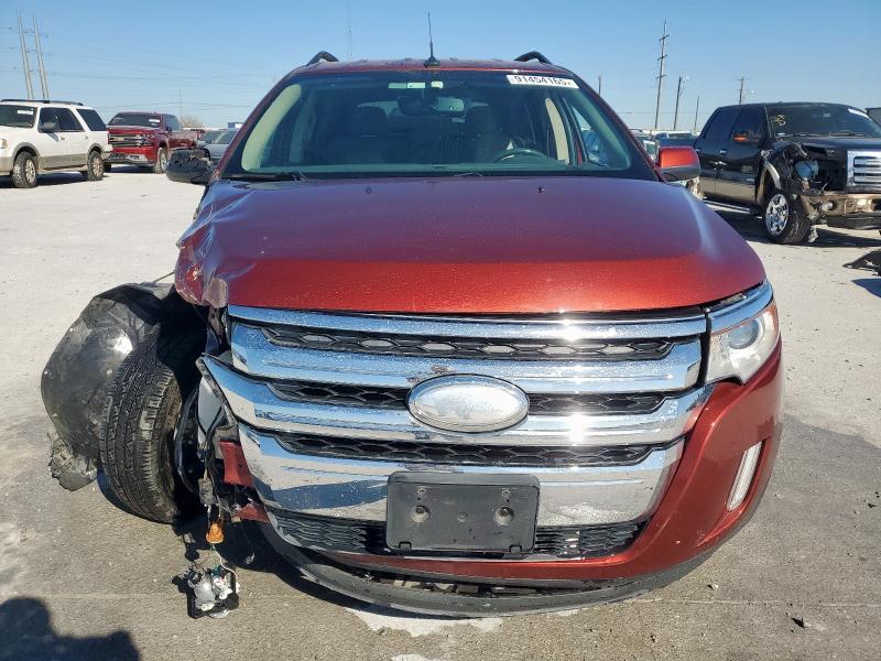 2FMDK3JC2EBA65391 - 2014 FORD EDGE SEL ORANGE photo 5