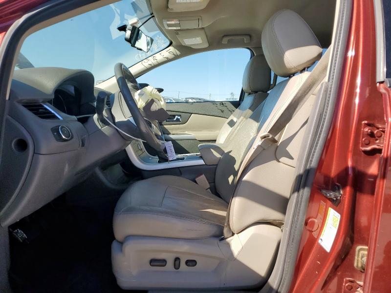 2FMDK3JC2EBA65391 - 2014 FORD EDGE SEL ORANGE photo 7