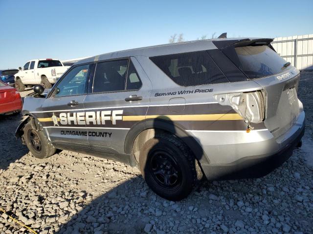 1FM5K8ABXMGB04826 - 2021 FORD EXPLORER POLICE INTERCEPTOR Сріблястий фото 2