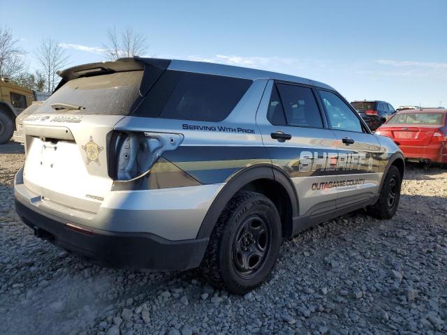 1FM5K8ABXMGB04826 - 2021 FORD EXPLORER POLICE INTERCEPTOR Сріблястий фото 3