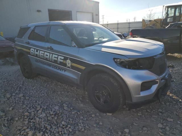 1FM5K8ABXMGB04826 - 2021 FORD EXPLORER POLICE INTERCEPTOR Сріблястий фото 4