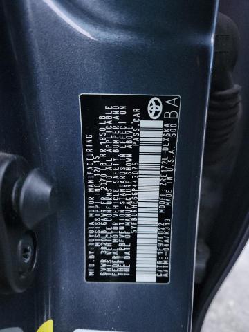 5YFBURHE6GP443075 - 2016 TOYOTA COROLLA L GRAY photo 12