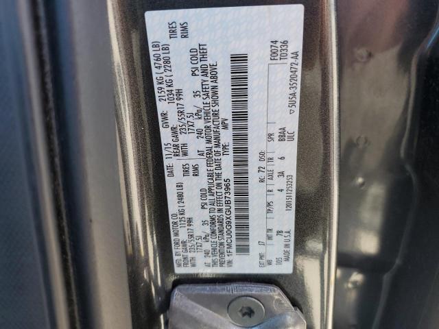 1FMCU0G9XGUB73965 - 2016 FORD ESCAPE SE GRAY photo 12