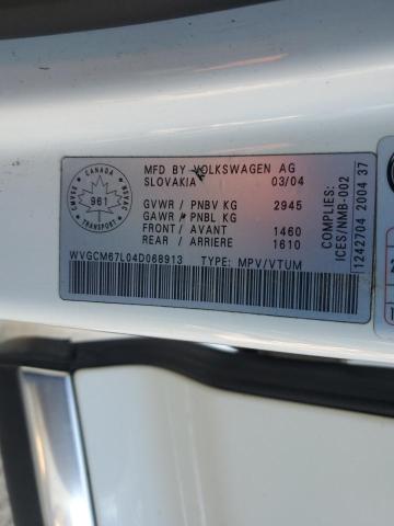 WVGCM67L04D068913 - 2004 VOLKSWAGEN TOUAREG 4.2 白色 照片 13