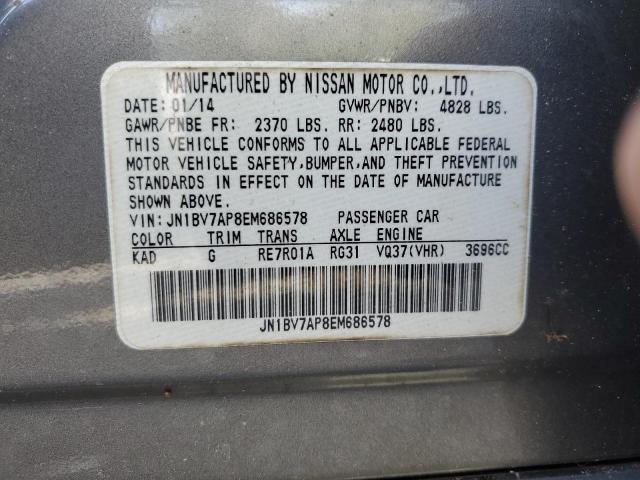 JN1BV7AP8EM686578 - 2014 INFINITI Q50 BASE Сріблястий фото 13